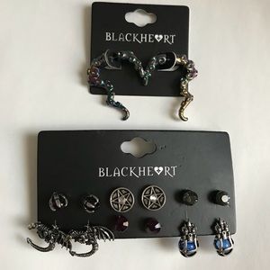 Dark goth evil earrings